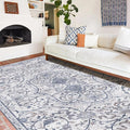 Area Mat for Living Room, 5'x8' Waterproof Vintage Print Floor Mat for Bedroom Kitchen, Stain Resistant Non-Slip Rug for Under Dining Table, Soft Floor Play Pad for Spills, Pet Accidents