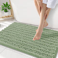 Smiry Bathroom Rugs Mat 32x20, Extra Soft Absorbent Chenille Bath Rugs, Non Slip Rubber Backing Machine Washable Quick Dry Bath Mats for Bathroom Floor, Tub, Shower, Home Decor Accessories, Sage Green
