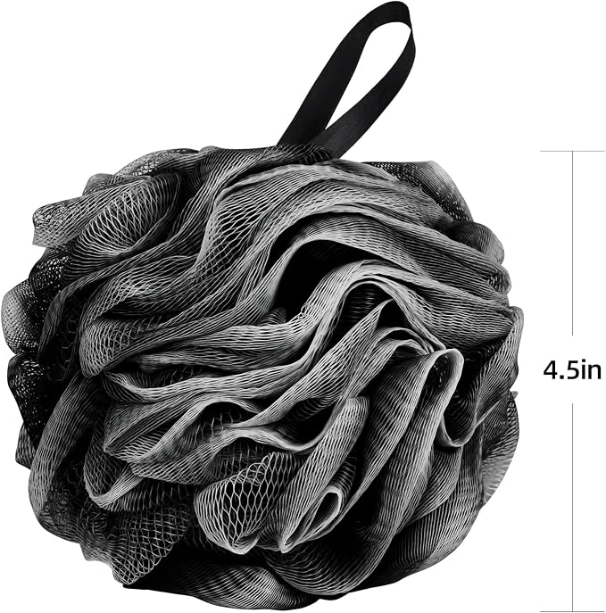 Fu Store Loofah Sponge Shower Loofahs 50g Bath Sponges Mesh Balls Body Scrubber Exfoliator Wash Back Scrubber Bathroom Men Women 4 Pack Scrubbers Cleaning Bathing Accessories