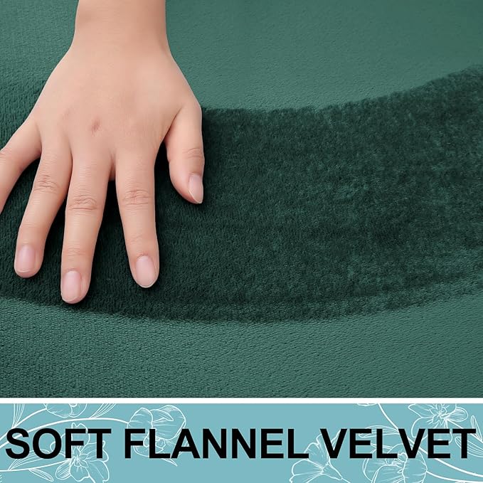 Smiry Memory Foam Bath Mat 24x16, Extra Soft and Absorbent Bathroom Mats, Non Slip Washable Carpet for Floor, Shower and Tub, Green