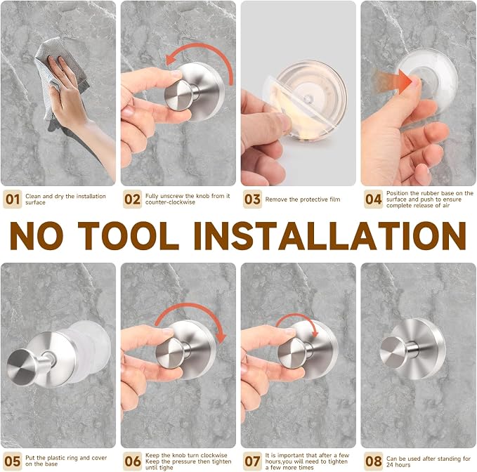 Suction Cup Shower Hooks for Inside Shower – 15 LB Heavy-Duty No-Drill Towel Hooks, Removable & Reusable for Towels, Robes & Loofah, Waterproof for Glass & Tile(2 Silver)