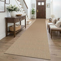 KOZYFLY Boho 2.5'x16' Runners Rugs for Hallway, Extra Long Washable Runner Rug, Woven Non Slip Kitchen Runner, Cotton Entryway Rug, Floor Carpet for Entry, Aisle, Hall, Orange Beige/Tan/Brown