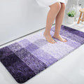 OLANLY Bathroom Runner Rugs Mat 44x24, Extra Soft Absorbent Microfiber Bath Rugs, Rubber Backing, Quick Dry, Washable Long Bath Mats for Bathroom Floor, Tub and Shower, Home Decor Accessories, Violet