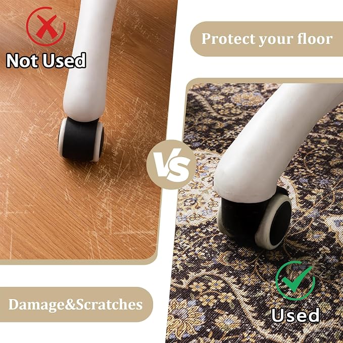 Office Chair Mat for Hardwood Floor, 72"x48" Easy Glide Computer Desk Mat Protector for Rolling Chair Under Desk Rug Nonslip Backing, Machine Wash, (Modern)