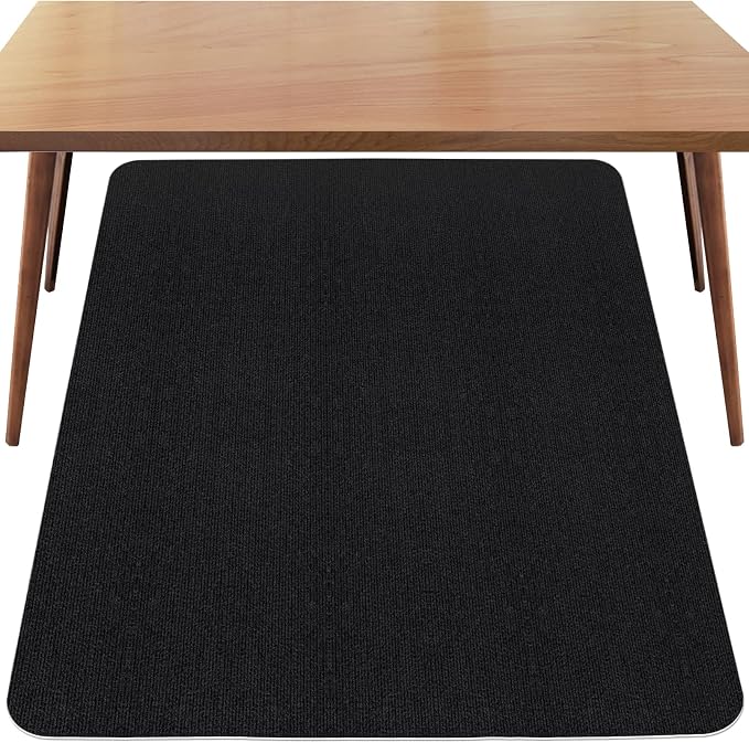 Sycoodeal Office Chair Mat,Computer Gaming Desk Chair Mat for Hard Wood & Tile Floor,Large Anti-Slip Floor Protector Rug,Easy to Clean,40" X 48" Black