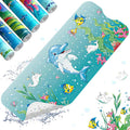 XIYUNTE Baby Bath Mat for Tub Non Slip Kids Bath Mat - 40''x16'' Extra Long Cartoon Bathtub Mat Non Slip Kids Shower Mat Eco-Friendly Toddler Bath Mats with Suction Cups, Machine Washable
