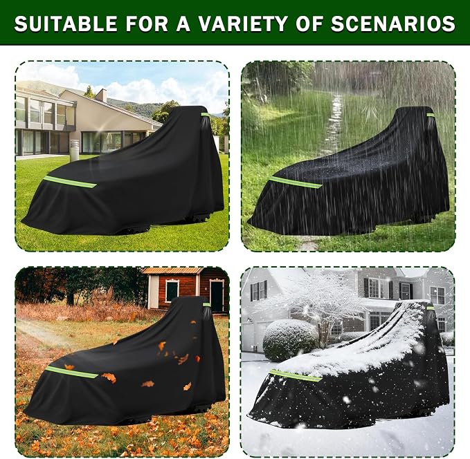 Heavy Duty Waterproof Tractor Cover for Kubota BX1870 2017-2018, 420D Oxford Outdoor Cover for Compact Utility Tractor with Bucket, Windproof All-Season Protection