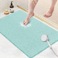 Shower Mat Bathtub Mat Non-Slip,24x16 inch, Soft Tub Mat with Drain,PVC Loofah Bath Mat (Phthalate Free) for Tub and Bathroom,Quick Drying,Green