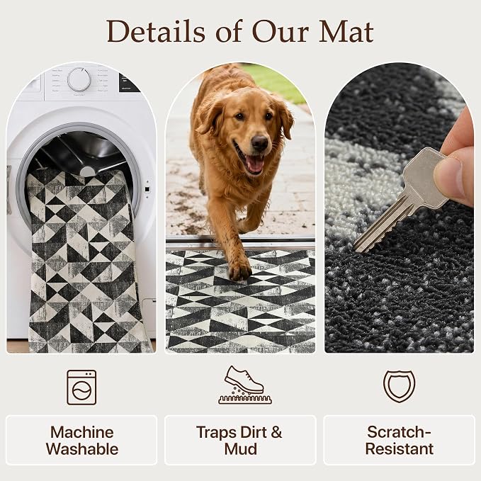 48"x60" Office Chair Mat for Hardwood Tile Floor, Under Desk Carpet Protector for Rolling Computer Chair Mat, Machine Washable Area Rug, Anti-Slip 1/5" Thick Low Pile Thin Floor Mat, Brushed Quartz