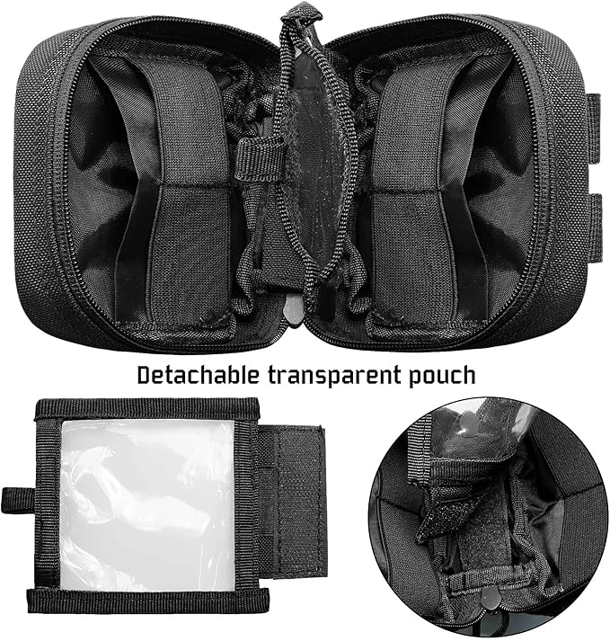 2 Pack Small Admin Pouch, 1000D Tactical Molle Mini Tool EDC Waist Belt Pouches Bag for Vest Backpack