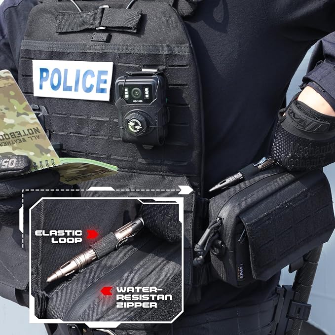 WYNEX Tactical Molle Admin Pouch,Tactical EDC Bag Utility Laser Cut EDC Tool Pouch Bag Annexes with American Flag