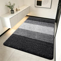 Kitinjoy Indoor Outdoor Door Mat, 70x32 Non-Slip Absorbent Dirt Trapper, Low-Profile Washable Inside Entrance Front Floor Mat, Sturdy Soft Entry Doormats for Entryway, Black