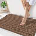Smiry Bathroom Rugs Mat 34x21, Extra Soft Absorbent Chenille Bath Rugs, Non Slip Rubber Backing Machine Washable Quick Dry Bath Mats for Bathroom Floor, Tub, Shower, Home Decor Accessories, Mocha