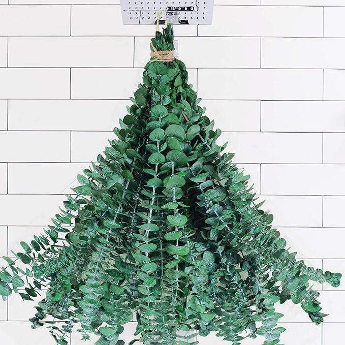 20 PCS Dried Preserved Eucalyptus for Shower, 17" Real Natural Fresh Hanging Eucalyptus Stems,Real Leaves Branches for Vase Filler,Bathroom,Wedding,Dried Flowers Arrangement Decor