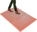 Outdoor Rubber Mat Kitchen Anti-Fatigue Entrance Floor Mats (24"x 36") Commercial Restaurant Bar Floor Mat New Outside Rubber Non Slip Drainage Mat Red