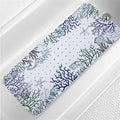 Bathtub Mat Non Slip 40x16 Inch Extra Long Bath Mat, Sea Animals Shower Mat Non Slip Bath Mat for Tub Anti Slip with Large Drain Holes and Suction Cups, Ocean Design Bathroom Mat for Bathroom Decor ﻿