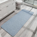 Bosap Bath Mat,Ultra Thin Bathroom Runner Rugs,Large Bath Mats for Bathroom,Quick Dry,Non-Slip,Machine Washable,Low Pile,Bath Rug,Shower Outside,Sink,Home Decor Accessories.Blue,2'x6'(24x72inch)