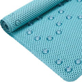 Bathtub Mat Non Slip Blue 36” X 17” Shower Mat Soft Foam Bath Mats for Bathroom Tub, Bathtub Mat with Drain Holes, Suction Cups, Shower Mat Non Slip