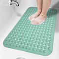 Bathtub Mat Shower Mat Non Slip 17x30 Inch Standard Size, Soft Bubble Bath Tub Mat Shower Mats for Inside Shower Bathroom Floor Mat with Big Suction Cups & Drain Holes, BPA-Free，Mars Green