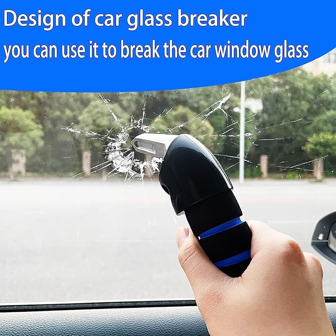 KOUNATSURI Car Door Handle for Elderly Car Assist Support Handle Multifunction Car Door Latch Bar for Seniors and Handicapped(Blue)