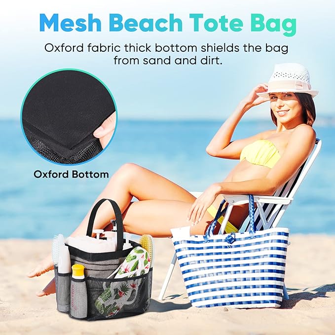 EUDELE Mesh Shower Caddy Portable for College Dorm Room Essentials, Shower Caddy Dorm with 8-Pocket Large Capacity for Beach, Swimming, Gym, Travel essentials