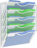 Kuntine.B Wall File Organizer Office (White, 5 Tier)