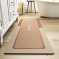 MontVoo-Bath Mat-Bath Mat Rug Non Slip Super Absorbent Stain Resistant Quick Dry Thin Bathroom Rug-Bath Mats for Bathroom Floor Bathtub Vanity-Bathmat Bath Rug Easy Care 17"x50" Brown