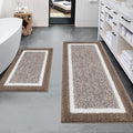 Pauwer Bathroom Rugs Sets 2 Piece, Non Slip Bath Mats for Bathroom, Absorbent Bath Rugs Floor Mat, Machine Washable Shower Rugs for Bath Floor, Tub and Shower