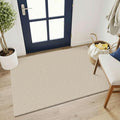 KOZYFLY Washable 3x4 Entry Area Rug, Braided Throw Rugs for Entryway, Non Slip Door Mat Indoor Outdoor Entrance, Front Porch Foyer Carpet for Kitchen, mudroom, Bathroom, Ivory/Camel/Brown