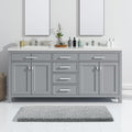 Yimobra Fluffy Plush Bath Rug, Super Shaggy Soft Comfortable Non Slip, Water Absorbent Microfiber Bath Mat, Dries Quickly, Machine Washable Thick Bathroom Rugs for Shower, 47" X 24", Pure Gray