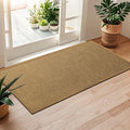 LEKEEPGO Door Mat 24"x47", Non Slip Door Mat Indoor Entrance, Rubber Backing Front Indoor Door mats Washable Absorbent Low-Profile Doormat Entryway Entry Resist Dirt Inside Door Mats, Light Brown