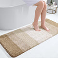 OLANLY Bathroom Runner Rugs Mat 47x20, Extra Soft Absorbent Microfiber Bath Rugs, Rubber Backing, Quick Dry, Washable Long Bath Mats for Bathroom Floor, Tub and Shower, Home Decor Accessories, Tan