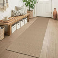 KOZYFLY Boho Runners for Hallways 2x6 ft Washable Kitchen Runner Non Slip Rubber Backed Hall Runners Cotton Entryway Runner Rugs for Indoor Backdoor Bedroom Kitchen, Orange Beige/Tan/Brown