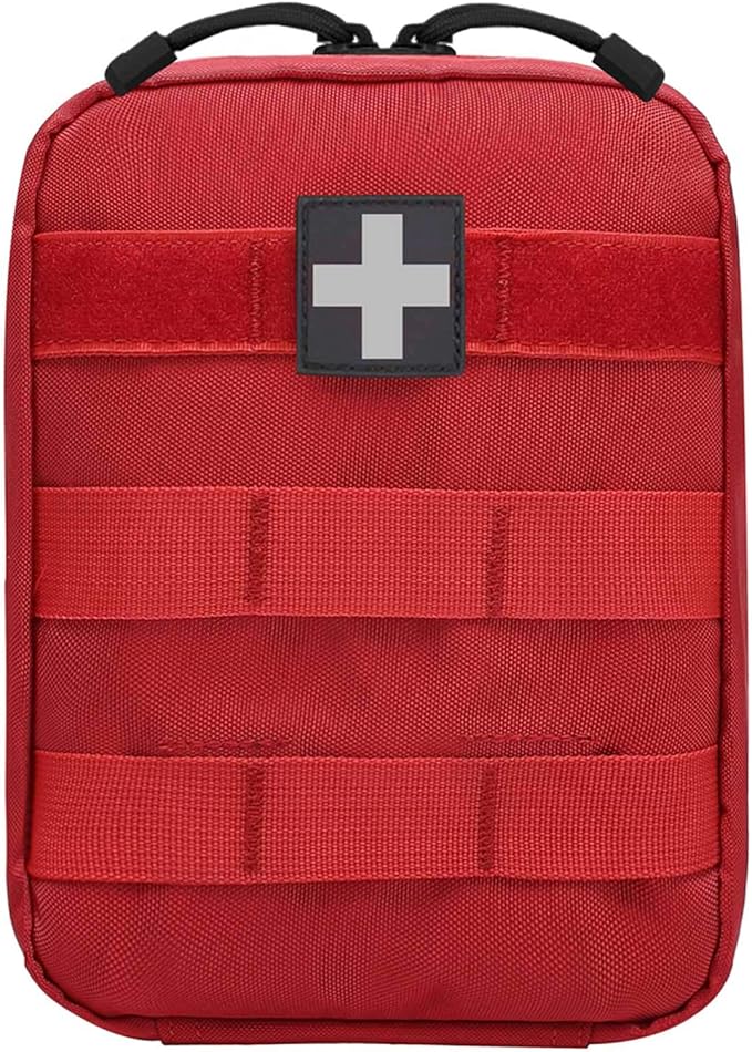 First Aid Pouch Empty Small, Tactical Molle EMT Pouch Compact Medical IFAK Rip Away Untility Bag Pouches