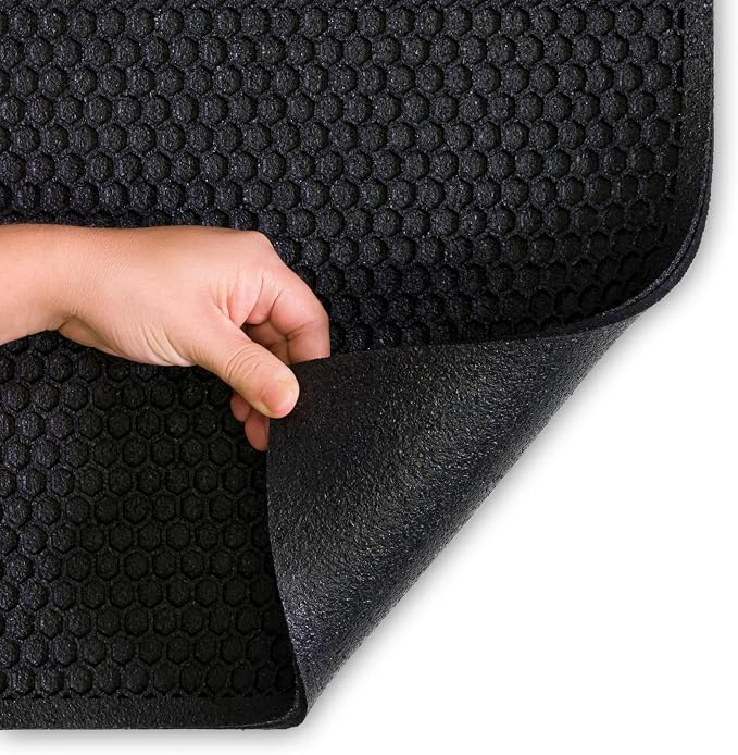 Mohawk Home Indoor Outdoor 2' 11" x 3' 10" Heavy Duty Rubber Floor Mat Anti Slip Restaurant Kitchen for Garage Garden Industrial Pool Entrance Bar Wet Area