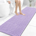 OLANLY Long Bathroom Rugs Runner 59x20, Thick Soft and Absorbent Chenille Bath Mat, Non-Slip, Machine Washable Quick Dry Bath Rugs for Tub Shower Floor, Home Decor Accessories, Lavender