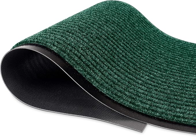 MaxMat® Extra Large Commercial Door Mat, Rubber Border Heavy Duty Door Mat, Waterproof, Low-Profile, Easy to Clean, Rubber Entry Mat. (Green, 3 x 6 feet)