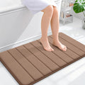 OLANLY Memory Foam Bath Mat 36x24, Super Soft Absorbent Bathroom Rugs, Quick Dry, Machine Washable Shower Floor Rugs, Bathmat Carpet, Bathroom Home Decor Accessories, Mocha