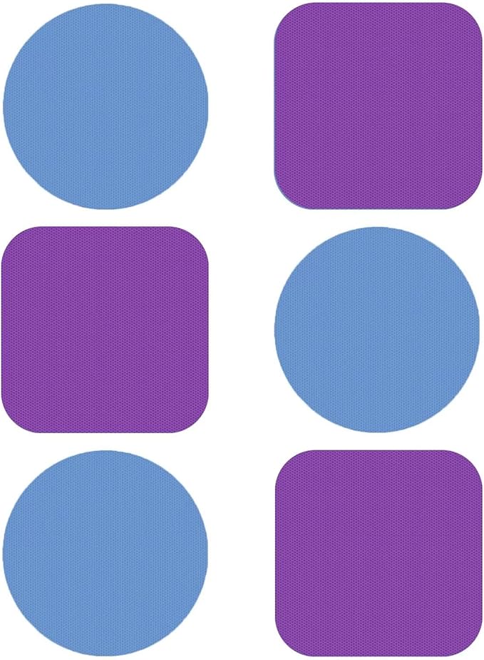 Leezmark 6pcs Jar Opener, Rubber Jar Opener Gripper Pads Kitchen Coasters Multi-function Jar Openers for Seniors with Arthritis Weak Hands(Blue, Purple)