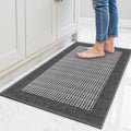 StepRite Kitchen Rugs, Kitchen Mat for Floor, 32"x20" Non-Slip Machine-Washable Commercial Floor Mat, Absorbent Heavy-Duty Rug for Office & Home, Sink Standing Mat, Entryway Carpet, Door Mat, Grey