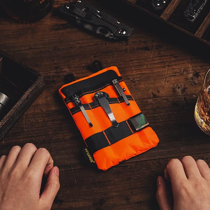 VIPERADE VE1 Pocket Organizer, EDC Pouch for Men, EDC Organizer Storage EDC Gears, Multitool Pocket Pouch Hold Your Flashlight/Pocket Knife, Pen, Notebook