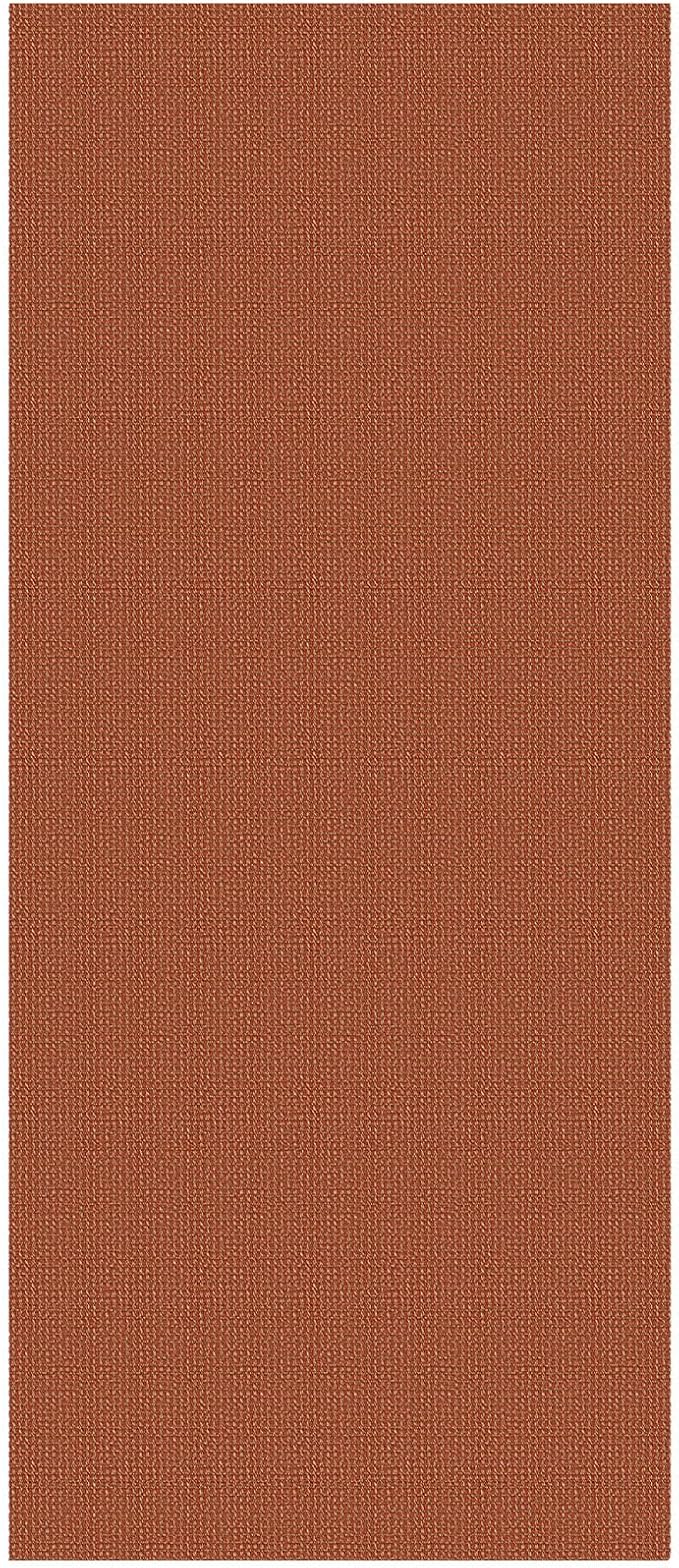 KOZYFLY Orange 3x7 Washable Kitchen Runner Rug, Non Slip Wide Runners for Hallway, Cotton Entryway Runner, Braided Floor Carpet for Entry, Kitchen, Bedside, Hall, Burnt Orange/Tan