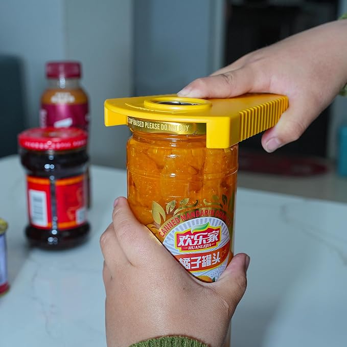 Jar Opener also for Bottle & Can | Multi, With Magnet, Gift for Seniors with Arthritis and Anyone with Low Strength, Easy to use and store, Will not damage the Lid