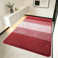 Kitinjoy Indoor Outdoor Door Mat, 70x35 Non-Slip Absorbent Dirt Trapper, Low-Profile Washable Inside Entrance Front Floor Mat, Sturdy Soft Entry Doormats for Entryway, Burgundy