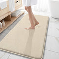 OLANLY Thick Memory Foam Bathroom Runner Rugs 47x20, Extra Soft Absorbent Long Bath Rug, Quick Dry Bath Mats, Non-Slip, Machine Washable Mat for Bathroom, Tub and Shower, Home Decor Accessories, Sand