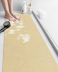OTHWAY Shower Mat Non Slip Without Suction Cups, Quick Drying Bathtub Mat Non Slip for Shower Bathroom, PVC Loofah Shower Mat for Wet Areas (Beige)