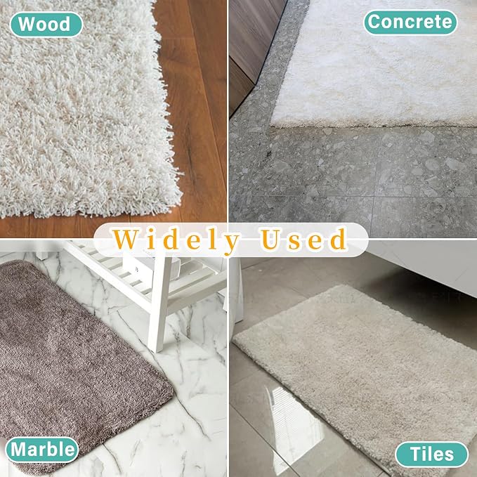 Rug Gripper for Hardwood Floors No Damage, Carpet Tape for Area Rugs Reusable Kitchen Non Slip Rug Pads