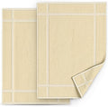 Pearl Linens Pack of 2 100% Cotton Bath Mat 18x25 inches, Soft & Absorbent Quick Dry Bathroom Mat Set, Not Bathroom Rugs, After Shower Mat, Bath Tub Mat, 781 GSM, Machine Washable, Beige