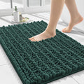 Smiry Bathroom Rugs Mat 24x16, Extra Soft Absorbent Chenille Bath Rugs, Non Slip Rubber Backing Machine Washable Quick Dry Bath Mats for Bathroom Floor, Tub, Shower, Home Decor Accessories, Green
