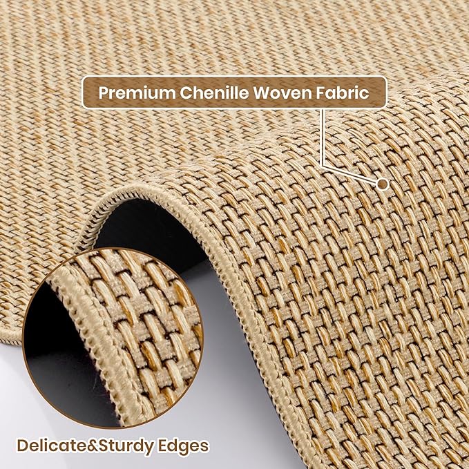 Kitchen Rugs and Mats, Non Slip Washable Set of 2 PCS, Absorbent Kitchen Mats for Floor, Kitchen Runner Rug, Rubber Backing, for Kitchen Decor, Front of Sink (Khaki, 20’’*32’’+20’’*60’’)